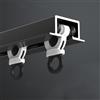 YAVYAV Binari Singoli Per Tende In Alluminio Silence, Set Di Binari Per Soffitto Incassato, Binario Tenda Resistenti Con Rullo, Per Soggiorno, Camera Da Letto(Black,140cm/4.6ft)