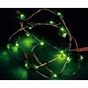hellum Catena luminosa a LED in rame, albero di Natale, 20 LED verdi, lunghezza 100 cm, colore cavo: rame, per interni, funzionamento a batteria (2AA), 570847