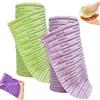 OLYGEE Multipurpose Reusable Tear Off Cleaning Cloth, 20 Tear-Off Towels (Green + Purple)