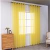 Wambere 1 tenda oscurante con occhielli, tenda semitrasparente, per soggiorno, camera da letto, giallo, 140 x 180 cm
