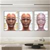 HURCP Set di 3 quadri su tela Poster Muscoli Facciali Anatomia Medical Spa Chirurgia Plastica Spa Infermiera Siringa Decor Estetista Parete Art Stampe Regalo Camera Da Letto Soggiorno Dormitorio Galleria Co