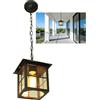 Chao Zan E27 Lampada a Sospensione Vintage in Alluminio Industriale - Plafoniera Impermeabile da Esterno per Portico, Corridoio, Villa, Gazebo, Giardino - Design Antico