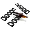 com-four® 3X Portabottiglie per Frigorifero, Supporto Pieghevole | Organizer per Lattine - Birra e Vino - Base Antiscivolo