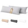 MEBY Set di 2 federe per cuscini per dormire sul fianco, 100% jersey di cotone, ultra morbide e traspiranti, 170 g/m², con chiusura lampo nascosta (grigio, 40 x 145 cm)