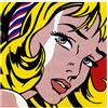 Vestin Stampa in Poster o Tela Canvas 100% QUALITà ITALIA - ROY LICHTENSTEIN - Girl with hair ribbon - effetto Dipinto Idea Regalo Casa quadro cucina stanza da letto soggiorno (TELA CANVAS, 70X70 CM)