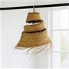 Generico Lampadario a Sospensione in Paglia Artigianale Marocchino: Stile Etnico, Illuminazione Naturale e Accogliente 3010191210 Rattan Vimini Giunco Bambù Fibre Naturali