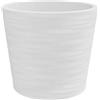 Tecnokit NICOLI VASO A CIOTOLA CILINDRICO HERMES ELEGANCE, IN RESINA, TECNICA ROTAZIONALE, PER INTERNO ED ESTERNO, DIAMETRO CM 30 CM 40 FIORIERA (Bianco, Ø cm 30)