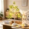 Songlypian Albero di Natale da 50,8 cm, 108 LED, filo di rame, luce bianca calda, alimentazione a batteria e USB, illuminazione per interni, decorazione per Natale, Pasqua, feste, compleanni