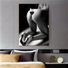 BMGKYAGL Arte sexy Donna Bicchiere di vino rosso Pittura su tela Poster e stampe Camera da letto Parete Casa Immagine di arte della parete Soggiorno Decor 20x30 cm Senza cornice