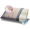 GEEMMA s.r.l. Cuscino Memory Fresco e Ortopedico, Modello cervicale a Doppia Onda, Alto 10 e 12 per 38x68 cm con Tessuto rinfrescante Cooler