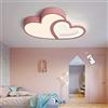 FUMIMID Plafoniera Moderna Lampada Dimmerabile LED Design Creativo Lampadario Cuore Universo Farfalla Lampada Da Soffitto Camera Dei Bambini Camera Da Letto Soggiorno Illuminazione Interno,A Pink