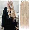 Samtress 24 pollici estensioni Dreadlocks bionde trecce sintetiche 0.6 cm Unilaterali sottili 10 stoppini Dreads sintetici Reggae Handmade Corchet Trecce Capelli (#613)