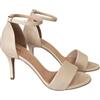 Generico Sandalo donna OVYE' in ecopelle con cinturino e tacco alto 9 cm colore beige numero 37