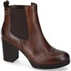 Valleverde 17241 Stivaletti Casual Donna Pelle Marrone Tacco Grosso 8Cm Suola Gomma Gambale Caviglia