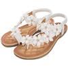 OTMYIGO Sandali Piatti Strappy da Donna Estate Boemia Vintage Fiore Clip Toe Anello Infradito Gladiatore Fondo Piatto Sandali Spiaggia Scarpe
