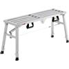 VEVOR Piattaforma di Lavoro, Altezza Regolabile 74 cm a 3 Marce, Scala Pieghevole in Lega di Acciaio, Piattaforma per Ponteggi Capacità 180 kg, Piedini in Gomma Antiscivolo, per Pulizia Lavaggio