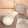 JULAN Cuscino di peluche a forma di fungo, 80 cm, morbido peluche a forma di fungo, simpatico cuscino decorativo, per la decorazione della casa, regalo per bambini (grigio)