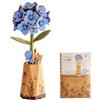 ROBOTIME Ortensia Blu Puzzle 3D in Legno, Fiori Artificiali da Costruire per Adulti, Kit DIY Fiori in Legno, Decorazione per la Casa, Idea Regalo per Festa della Mamma e San Valentino