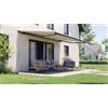 PERGOLUX Tenda da sole a cassonetto motorizzata 5x3m, Antracite/Beige