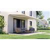 PERGOLUX Tenda da sole a cassonetto motorizzata 5x3m, Bianco/Beige