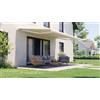 PERGOLUX Tenda da sole a cassonetto motorizzata 5x3.5m, Bianco/Beige