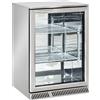 Espositore refrigerato per Bibite. In acciaio inox - Lt. 130 - Dim.cm. 60x54,2x86,5H. - Anta a battente
