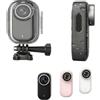 Kivivaka Action Camera 4K impermeabile Sport Cam con obiettivo grandangolare per Vlogging e ciclismo - Corpo in ABS nero 22 cm (bianco)