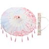 LALADEFIEE Stage Performance Umbrella Ombrello in stile cinese, 1 set, rosa, legno, tessuto di seta e poliestere, per costumi e occasioni speciali