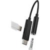 Kefiany Adattatore da USB C a jack per cuffie da 3,5 mm Aux tipo C cavo splitter per caricabatterie audio per iPhone17 16 15 Pro Max compatibile con Samsung S26 adattatore auricolare Dongle ricarica rapida