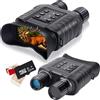 Generic Binocolo per visione notturna con zoom 20x, portata IR di 500 m, sensore HD e scheda da 32 GB per caccia e campeggio.