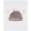 Prénatal Cappellino tricot bimbo con ponpon "little one" marrone
