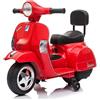 GIODICART Vespa Elettrica Per Bambini Moto Scooter Piaggio Rossa