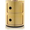 KARTELL MOBILE COMPONIBILI METALLIZZATO ORO METALLIZZATO, 2 Elementi (l 32 x h 40 cm) 2,2 kg