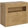 LIBEROSHOPPING Consolle allungabile 90x42/302 cm ELIA con panca inferiore Quercia