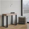 Itamoby Consolle allungabile TECNO SMALL PREMIUM 90x40/196 cm quercia natura telaio antracite