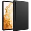MGUEIAO Cover Compatibile con Samsung Galaxy Tab S8 Plus, Custodia Morbido TPU Silicone, Antiurto Matte Case,Black