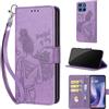 SIENIANLINE Cover per Motorola Moto G67 / G57 custodia portafoglio Viola | 3 scomparti carte, 1 tasca banconote, Chiusura magnetica, Supporto, Pelle PU flip cover per Moto G57 / G67