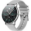 Trevi T-FIT 230 CALL Orologio Smart con Funzione Chiamata Bluetooth, Controllo Allenamento Fisico e Stato Benessere, Monitoraggio del Sonno, Grande Display Full Touch, Silver