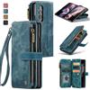 SeNool Custodia Compatibile con Samsung Galaxy Z Fold 3 5G, Pelle PU Premium Case [Slot Carte] [Funzione Supporto], Portafoglio Protettiva Flip per Samsung Galaxy Z Fold 3 5G - Blu-Verde