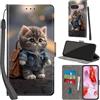 Haninsuze Cover per Google Pixel 9/10 / 11 Pro, Gatto | Pelle PU Portafoglio, Porta Carte, Magnetica, Libro, Antiurto Custodia