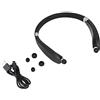 ZenithAur Cuffie Bluetooth archetto da collo, auricolari pieghevoli e retrattili e un esclusivo altoparlante per cuffie dal design 2 in 1 per un audio versatile a casa o in (Black)