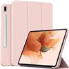 MGUEIAO Cover Compatibile con Samsung Galaxy Tab S7 FE 12.4, Custodia in Pelle PU Ultrasottile con Supporto Trifold, Retro in TPU Morbido, Antiurto - Pink