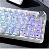 dagaladoo Tasti trasparenti bianchi, keycap traslucidi, tappi chiave Shine | Copritasti della tastiera forgiati in fibra di carbonio, stampa laterale, tasti personalizzati Cherry Profile per