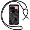 Xylota Cover Cordino per Google Pixel 9 5G, Aesthetic Stelle Disegni Custodia con Corda Collana Tracolla Laccio, Ultra Sottile Silicone Morbido TPU Bumper Antiurto Protettiva Case, Nero