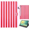 Bemoloon PU Tablet Cover per Samsung Galaxy Tab S10 Lite/S10 FE/S9 FE 10.9 SM-X510/X520 - Colori Vibranti & Design alla Moda, Anti-Graffio, Sblocco/Standby Automatico, Strisce Rosse