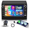 Hodozzy 4G+64GB Android Autoradio per Fiat Ducato 2008-2015, Citroen Jumper/Peugeot Boxer 2011-2015 Carplay Android Auto Wireless, 7 Pollici Touchscreen Radio GPS WiFi, Bluetooth DSP RDS Retrocamera