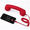 JJIAGOLD Cuffia vintage per telefono, ricevitore esterno creativo retrò, cuffie decorative con filo per telefoni cellulari, decorazioni per scrivania e oggetti di scena fotografici (rosso, porta di