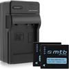 mtb more energy 2x Batteria + Caricabatteria (auto, rete) Compatibile con Panasonic BCJ13E, Compatibile con Lumix DMC-LX5, LX7 / Compatibile con Leica D-LUX 6... vedi descrizione!