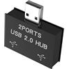 Fpbiagoq Adattatore splitter USB 2.0 da maschio a doppia femmina per un trasferimento efficiente dei dati e ricarica del dispositivo richiede splitter di ricarica