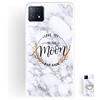 HopMore Marmo Cover per Oppo A73 5G / A53 5G / A72 5G Silicone Morbido Disegni Marble Bianca Belle Custodia per Oppo A73 5G / A53 5G / A72 5G Case Morbide Antiurto Gomma Protettiva Molle - Luna